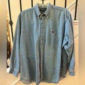 Vintage Polo Ralph Lauren Men’s XL “Blair” long sleeve denim shirt